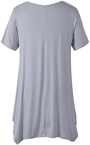 Комбиева блуза маичка за дами лето есен краток ракав 2023 облека екипаж памук основен салон блуза Af ​​af af af af af