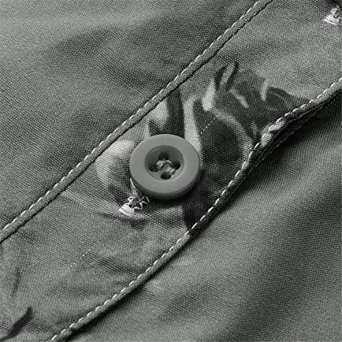 Копчиња за копче Андонвел, надолу со кошули за жени, случајни кратки ракави V вратот, плус големина Цветни печатени врвови