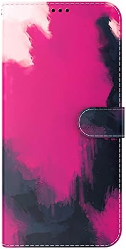 Блу Паричник Случај Компатибилен Со Sony Xperia L4, Акварел Серија СТП Кожа Заштитни Телефонски Капак За Xperia L4-Црвена Црна