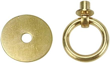 Faotup 6pcs златен прстен влече рачки, влечење на прстенот на златниот кабинет, влечења од месинг прстен, цврст месинг кабинет влече rring,