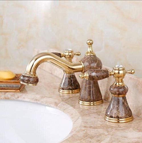 Xyyxdd тапа, месинг и жад градежни златни финиш мијалник со мијалник со мијалник 3 дупки виолетова