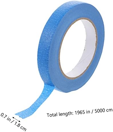 Doitool 6 ролни лента за маскирање лента за маскирање обоена сина боја раздвојување текстурирана хартиена лента лента за маскирање