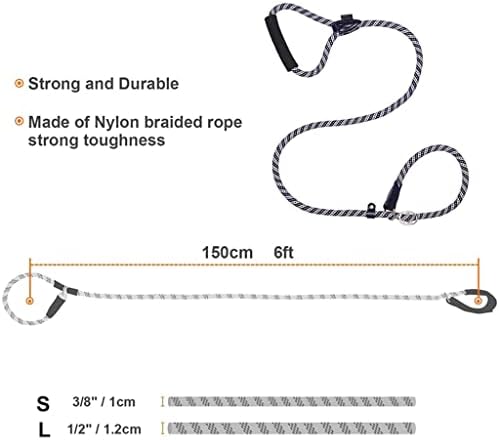 ZLXDP Плетенка Куче Поводник Јаже Удобност Поместена Рачка Без Задави Пет Поводник Погоден За Обука На Мали И Средни Големи Кучиња