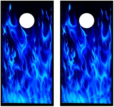 Сини пламен на таблата со табла за декорации на таблата со декларации за кожни решетки