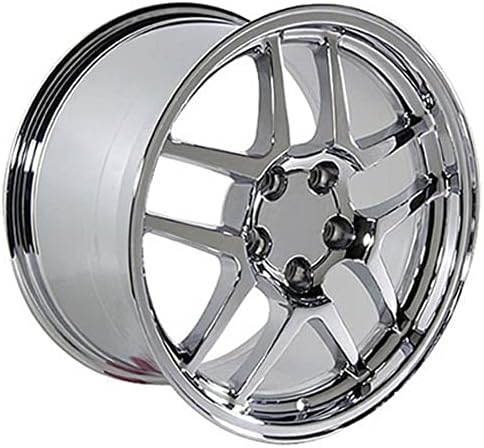 ОЕ Wheels LLC 17 инчен облик се вклопува во Corvette - C5 Z06 Wheel CV04 17X9,5 Chrome Wheel Hollander 5146