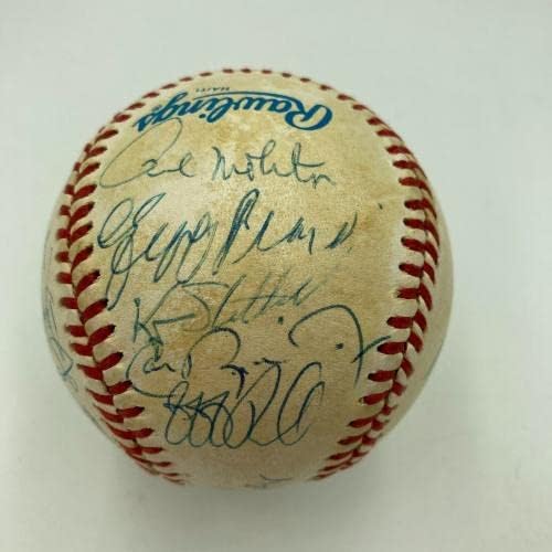 1988 Тимот на сите starвездички игри потпиша бејзбол Пакет Рипкен Брет Мекгвир Клеменс ЈСА - Автограм Бејзбол