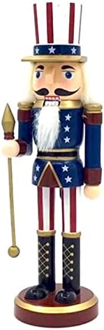 10 -инчен патриотски оревчекер Традиција Дрвена куклена куклена војска статуа Божиќ украс украс Деца подарок лик статуа