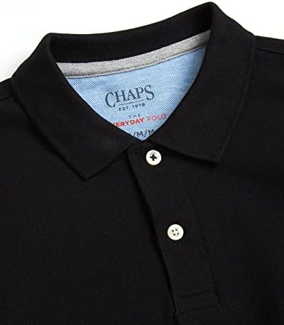 Чапс машка поло маица - Класичен вклопување со кратки ракави со кратки ракави од 3 копчиња со памук Поло