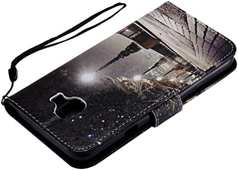 Покриеност на случајот Yiizy за Samsung Galaxy J4 Case, City View Style Premium Leather Chainl Flip Tonef Flip Tonef For For J400F