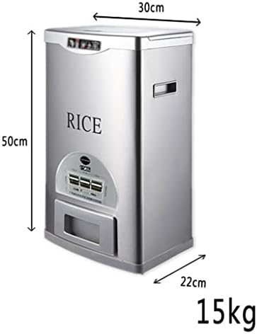 Запечатен контејнер со ориз, диспензерот за жито од не'рѓосувачки челик, 15 кг/20 кг/30 кг капацитет за складирање на ориз, обезбедете здрава