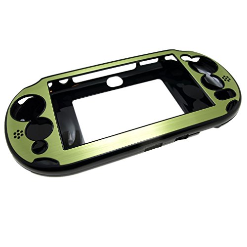 PlayStation PS Vita PSVITA SLIM 2000 CASCE CASCE HYBRID BRUSHED ALUMINUM METAL OVERLAY ХАРД Пластика + Бесплатен заштитник на екранот