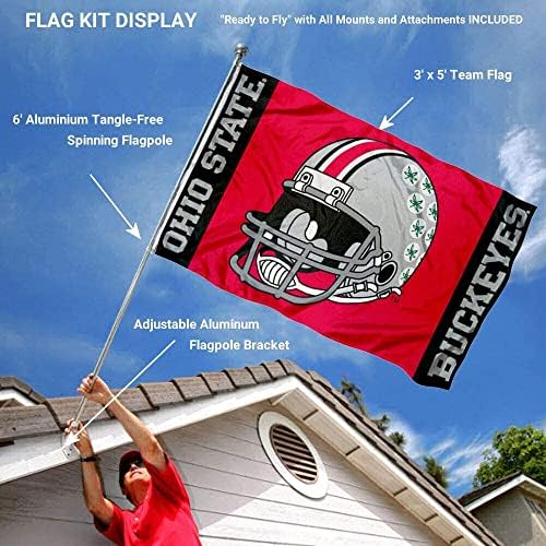 Пакет на државно знаме на државно фудбалско знаме и столб за држачи