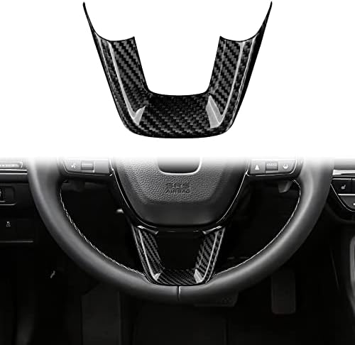 Јаглеродни влакна од јаглерод, компатибилен со Хонда, налепница за украсување на капакот на воланот за автомобили за Хонда Цивил 11-ти генерал