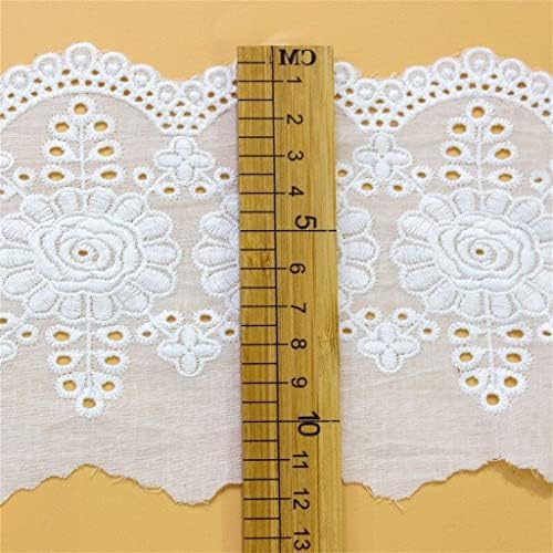 Зизм бела памучна ткаенина чипка чипка фустан од јака за јака исецка лента за шиење за шиење на облека