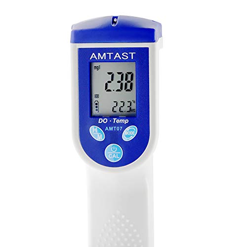 Amtast преносен растворен кислород и мерач на температурата Do сензор за растворен тестер за нивоа на кислород, Do опсег: 0 ~ 20,00