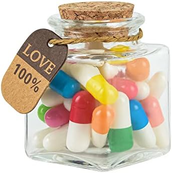 Yadream Love Capsules Порака за пораки во стаклено шише подарок, таблети со капсули со буква со шише за роденден за роденденски годишнини за годишнини