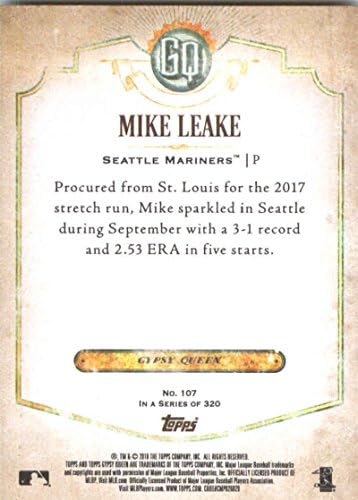 2018 година Цигански кралица #107 Мајк Лејк Сиетл Маринерс Бејзбол картичка - GotBaseballCards
