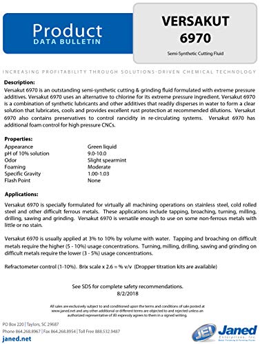 ЈЕИ- Полу синтетичка течност за сечење- Версакут 6970- Метална обработка на течност за сечење и мелење со екстремни адитиви за притисок