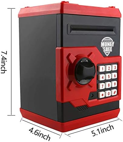 Цртано свинче банка за парични парични пари може да ја лозинката електронска детска банка за пари безбедна кутија банкомат банка безбедни брави