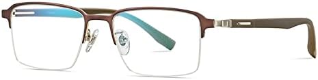 Лорели Чист Титаниум Сина Светлина Блокирање Очила За Читање Мажи Компјутерски Бизнис Плоштад Половина Очила Рамка