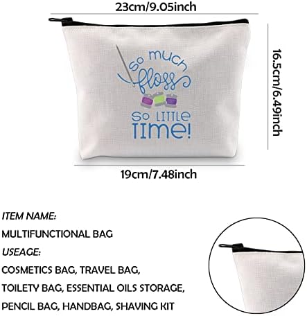 WCGXKO Толку Многу Конец Толку Малку Време Патент Торбичка Шминка Торба Подарок За Плетачи Капчиња Љубовник