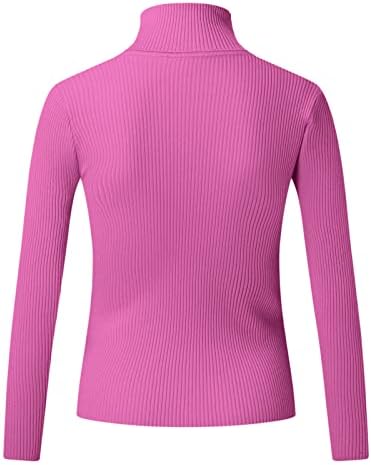 Женски женски пулвер плетен врвен женски маица