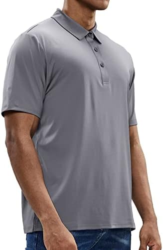 Миер машки голф Поло кошула со кратки ракави за сонце за заштита на отворено спортски кошули Брзо суво, лесен и мек