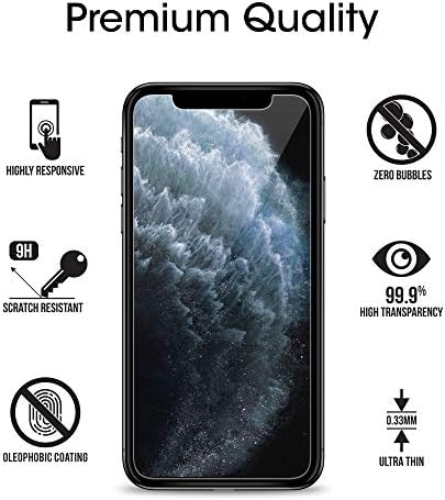 амфилм Стаклен Екран Заштитник за iPhone 11 Pro max/iPhone XS Max Со Лесна Фиока За Инсталација