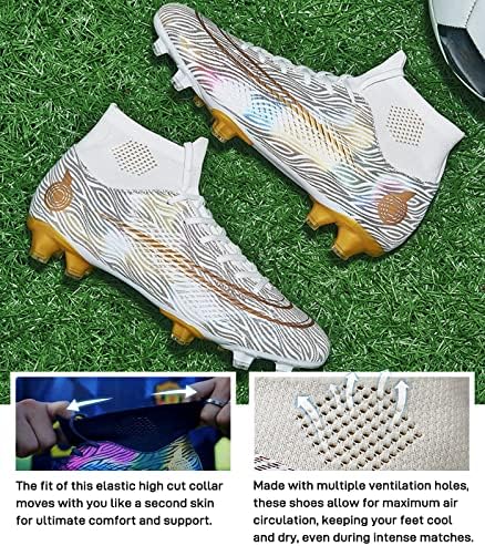 Унисекс машки фудбалски фудбалски фудбали FG/AG фудбалски чевли трева во затворена фирма на отворено, терен со високи шипки, Younth Професионален тренинг фудбалски чиз?