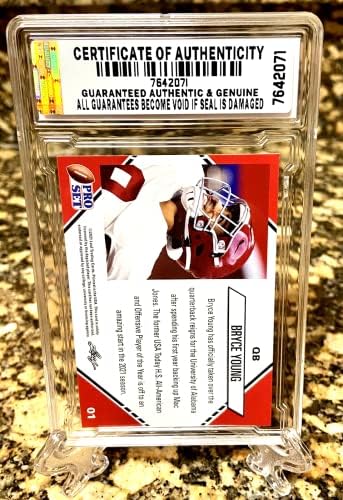 Bryce Young 2021 Leaf Pro Set Graded „Gem Mint 10“ дебитант картичка #01! COA!