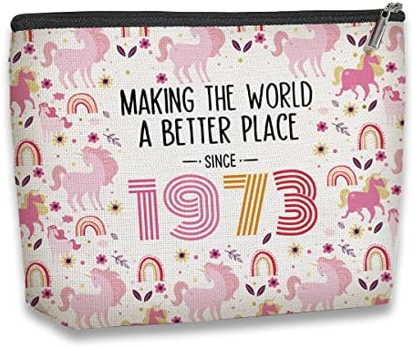 kdxpbpz 50-Ти Роденденски Подароци за Жени,50 Години Роденденски Подароци Торба За Шминка За Мама, Сопруга, Пријателка, Организатор