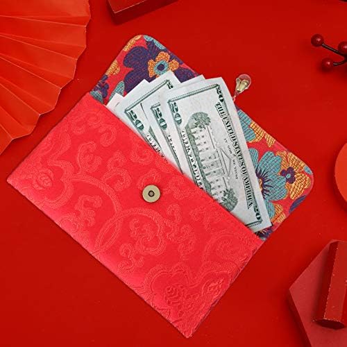 Бестојард Кинеска Нова Година Црвени Пликови Свила Кинески Вол Година Среќни Џебови За Пари Хонгбао Пликови За Вол Пролетен Фестивал