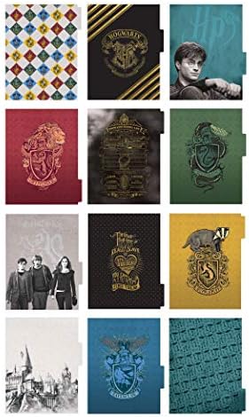 Продукција на хартиени куќа Хари Потер 12 месеци даден 9,5 Планер со налепници на знаме на месец и на настанот - Цветни Хогвортс сртот