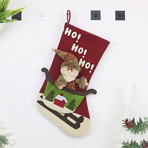 Тодозо бонбони подароци чорапи Персонализирани камин порибување кадифни Божиќни украси за дома и додаток за забава за детски семеен