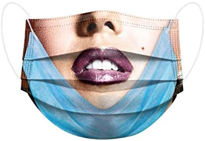 Канга 20 компјутерски возрасни смешни маски за лице, уста што покрива мера за заштита од еднократно шега од шега на шега Tik_tok маски