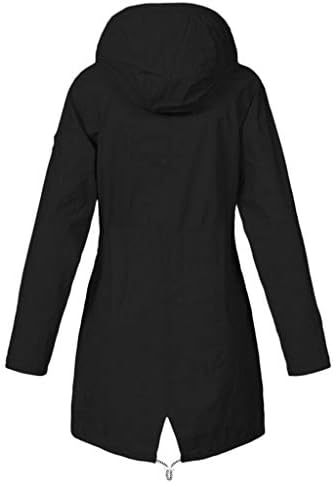 Женски мантили од дожд јакни плус големина долги ракави на отворено спортска облека јакна мода влечење преголема зимска палто