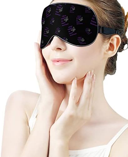 Јас носам виолетова за свесност за лупус за спиење за слепите маски, симпатична обвивка за сенка на очите со прилагодлива лента за жени мажи ноќ