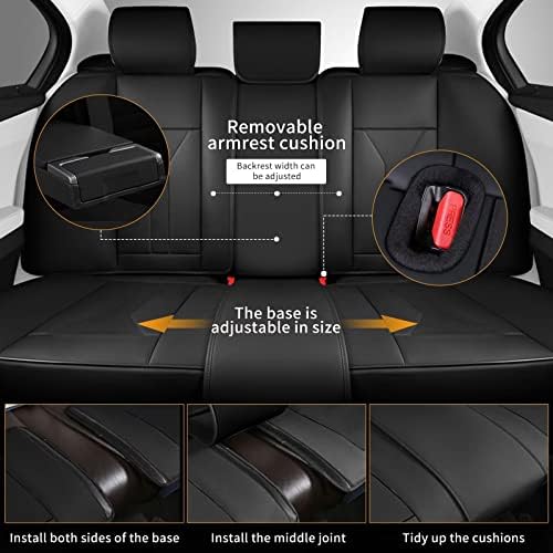 Опфаќањата на седиштето на автомобилот Rawakorw се вклопуваат за Honda Civic 2003-2015 година, целосен сет за дишење на кожни автомобили за автомобили со воздушни перничиња ком?