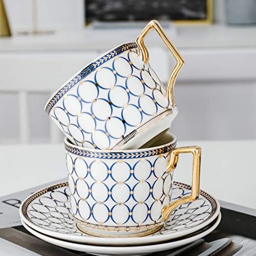 Керамички чај од ганфанрен сет тенџере со тенџере со котел отпорен на топлина инфузер бујлоар, чаши кафе чаши чаши златна рачка