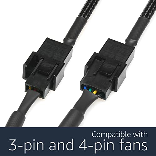CRJ USB до двојно 3-пински и 4-пински компјутерски вентилатор 5V кабел за адаптер за напојување на вентилаторот