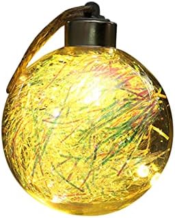 Божиќна креативна нова LED Транспарентна Божиќна топка за новогодишни елки за новогодишно светло топка што виси мачка со кристал