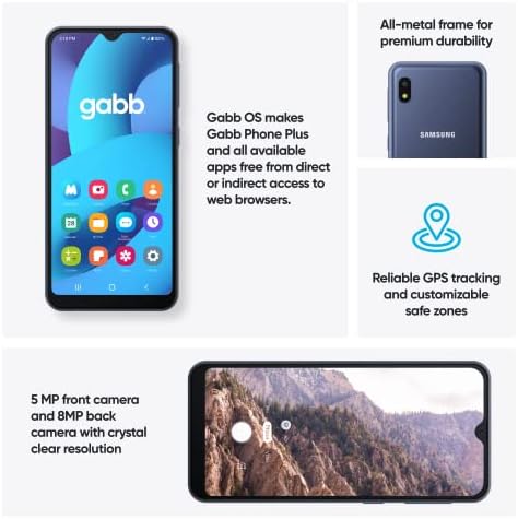 Gabb Телефон Плус 32 GB Паметен Телефон За Деца Или Тинејџери - Црна, Направена Од Samsung, GPS Tracker, Без Интернет, Без Социјални Медиуми,