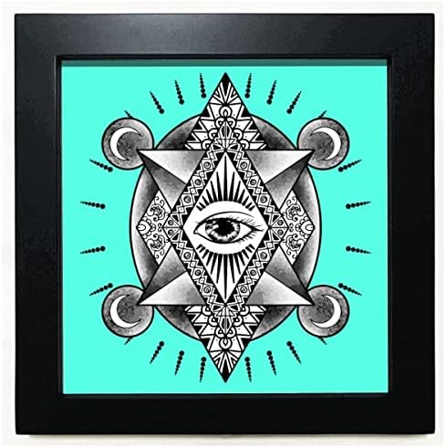 Шарад мистични вметнувачки очи црна квадратна рамка слика wallидна таблета