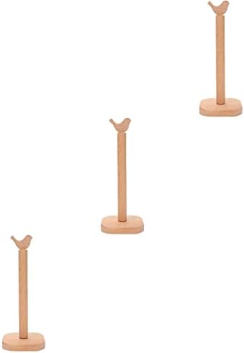 Cabilock 3 парчиња закачалка за закачалки за тоалетот на табелата, декор кујнски дрвени организатор решетката за облик на птици со тоалети