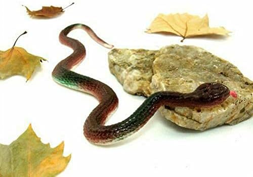 Mookeenone 40cm гума играчка лажна змија сафари градинарска реквизит шега шега