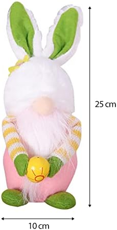 U-Buyhouse Велигденски зајаче гном пролетни гноми Велигденски празник за домашно декорација gnome Плишани рачно изработени зајаци за зајаци шведски том елф