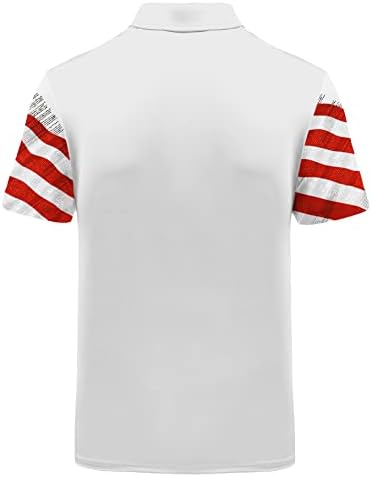 Зити Машко американско знаме Поло кошули ленти тенис голф поло маици со кратки ракави печатени маици за мажи