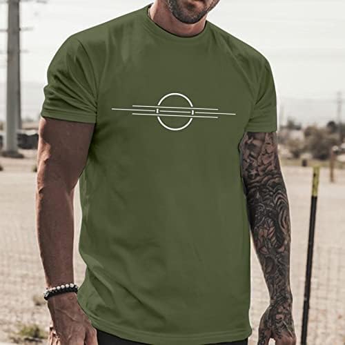 XXBR летни мажи војници со кратки ракави со кратки ракави, кружни ленти, графички печати, врвни тренинзи за вежбање спортска маичка