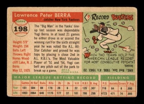 198 Јоги Бера ХОФ - 1955 Топс Бејзбол Картички Оценети Г/ВГ - Бејзбол Плочи Автограмирани Гроздобер Картички