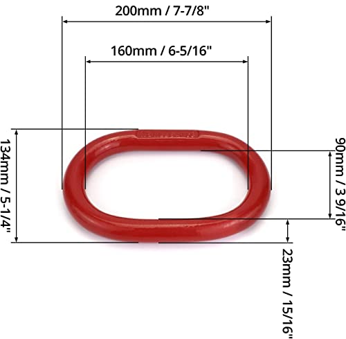 Lengedhope G80 легура челик мајстор прстен за кревање на издолжен мајстор линк 7/8 Линк за тешки должнички ланци 14000 bs Работно ограничување